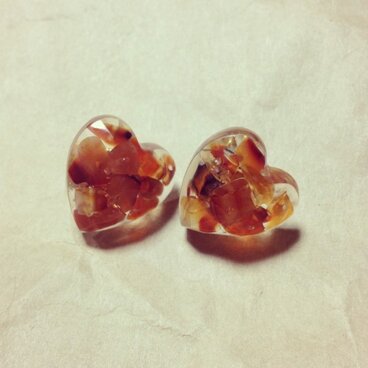 ハートの宝箱ピアス