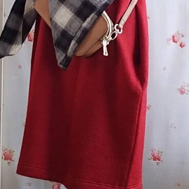 １13、5㎝×１14㎝ 大判ストール 綿麻　先染めチェック　にも！