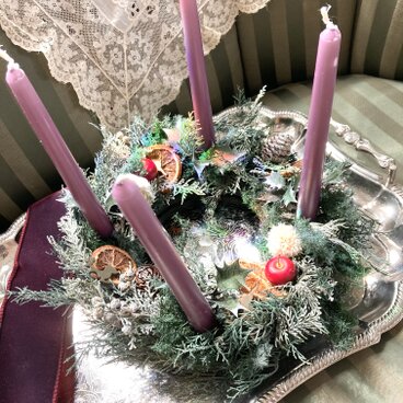 12ヵ月の季節リース【11月】ドイツのクリスマス★アドベントクランツ