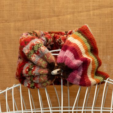 フェアアイルのスヌード兼帽子