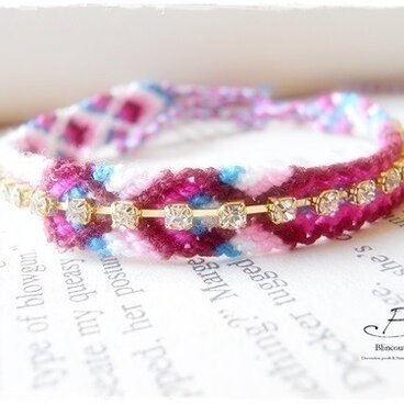 B075 ビジューミサンガ☆