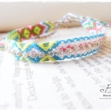 B079 ビジューミサンガ☆