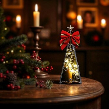 新色追加です！#クリスマス 【超早割価格】大人のクリスマスツリーランプ　X'mas LEDライト ステンドグラス ランプ