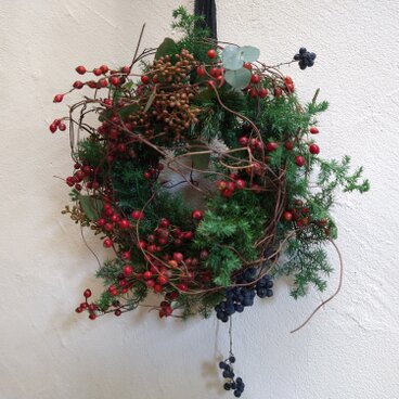 森のクリスマスリースー鳥の巣