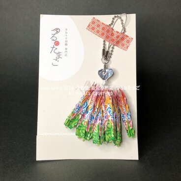 「千羽鶴 ストラップ 千代紙」（和柄1番） （定形外郵便は送料0円）