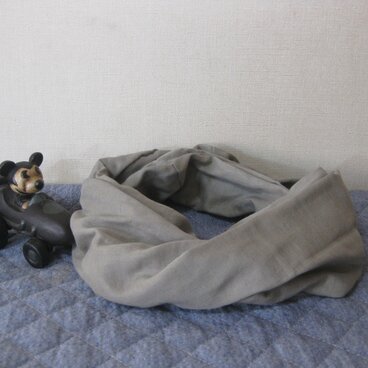 ダブルガーゼスヌード《グレージュ・一重》