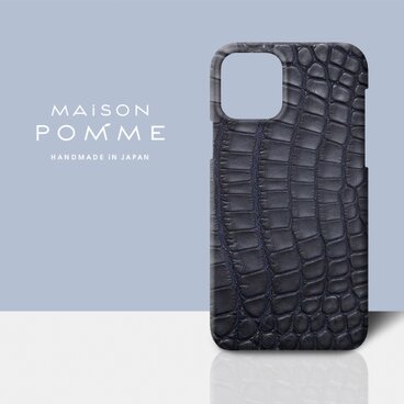 アリゲーター iPhone 用 ケース【ネイビー】iPhone各種対応 受注生産