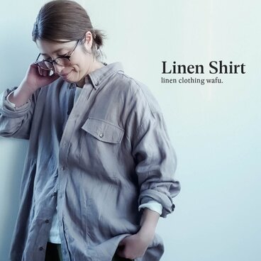 【wafu】ついつい手を入れたくなる ポケット付き ボタンダウンシャツ / ローズミスト t021t-rms2