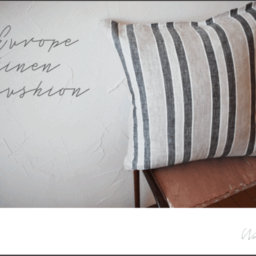 『先染めヨーロッパリネンクッションカバー』45