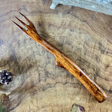 手作り漆ぬり木製フォーク3