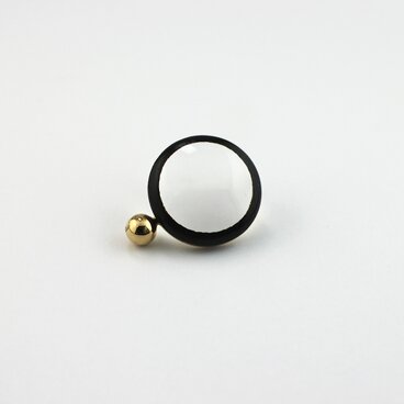 bubble earring L black