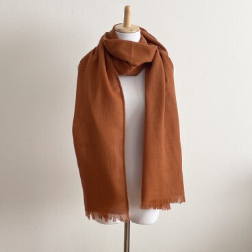 ストール　ウールガーゼストール　マフラー　アプリコット