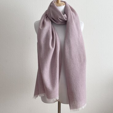ストール　ウールガーゼストール　マフラー　ラベンダー