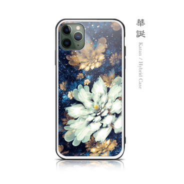 華誕 - 和風 強化ガラスiPhoneケース【iPhone16/16Pro/16ProMax/16Plusも対応】