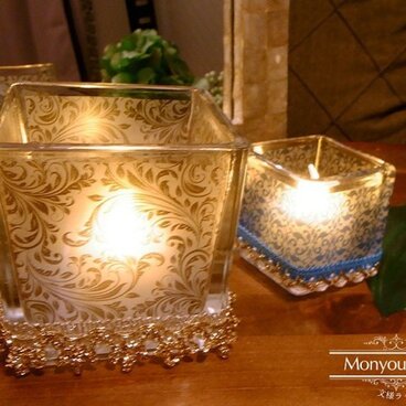キャンドルグラス　ブルー-S size