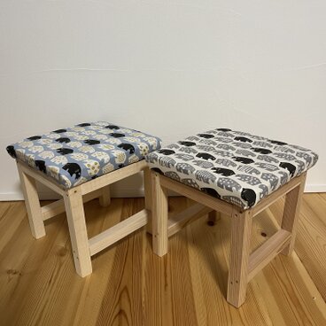 SHIKAKU キッズスツール【くまさん】どちらかお１つお選びください。