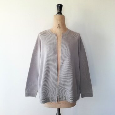 【再再再…販】家庭で洗えるコットンジャケット（オーガニックコットン)  ペールグレー
