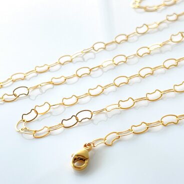 まいにち猫パレード！✧ 70cm｜服を選ばない 猫チェーンネックレス｜14kgf・3Way・Y字にも