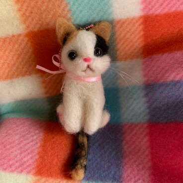 羊毛フェルトハンドメイド三毛猫ちゃん