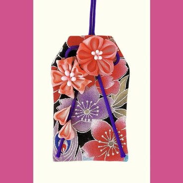 艶桜｜桜のお守り袋（手縫い・つまみ細工／元巫女が仕立てる）