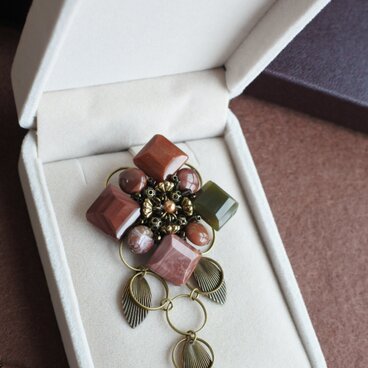 リニューアル⭐︎アンティークスカーレットネックレス