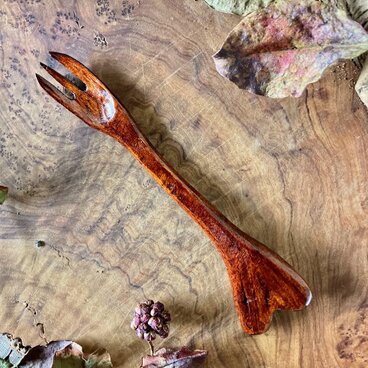 手作り漆ぬり木製フォーク4