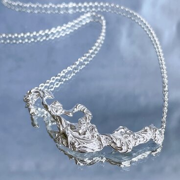 限定品　森の枝葉　アートネックレス　長さ調節可能　silver925