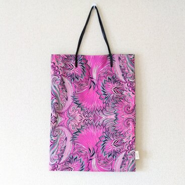 サイケデリックなトートバッグ(ピンク)