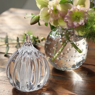 手元供養『こはる-雫のフルート-&小さな泡の一輪挿し』ガラス位牌 祈り メモリアル仏具 遺灰 遺骨 仏壇 愛犬 愛猫