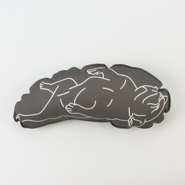 落ちブヒ クッション E（グレー）