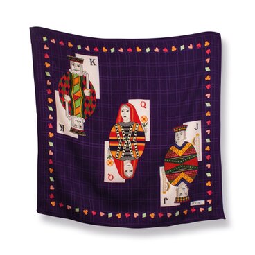 トルコ製スカーフ　<トランプ柄>