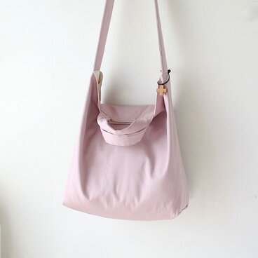 帆布の2wayショルダートートバッグ☆ドーンピンク