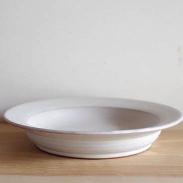 リム皿・小・マット・白