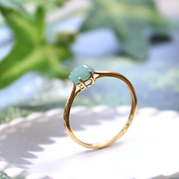 【グランディディエライト】 ヘキサゴンカット 5mm silver925天然石六角指輪ゴールド色 アクセサリー ジュエリー