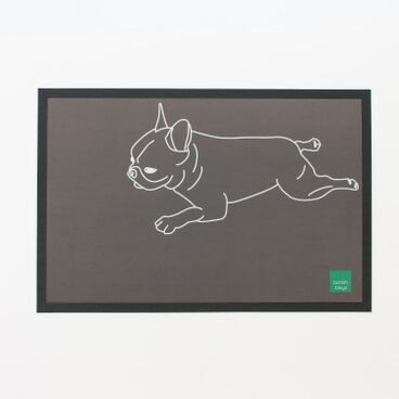 落ちブヒ ラバーマット F グレー