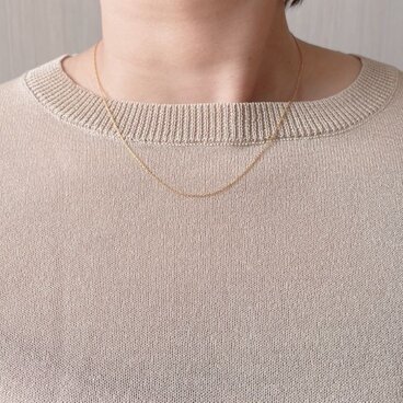夏コーデに！シンプルチェーンネックレス　お呼ばれ～普段使いに✨品あり高見え スキンジュエリー 重ねづけ 金アレ〈No.69〉