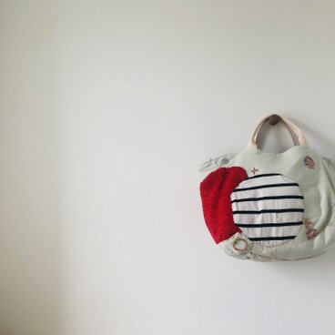 Bag   手縫いのバッグ　布製　スローファッション　ハンドメイド　1996