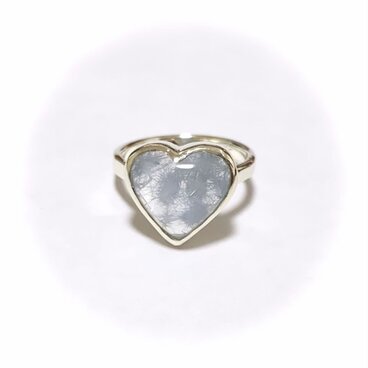 K10WG デュモルチェライトインクォーツ 大きなハート