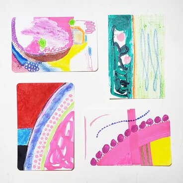 葉書サイズの小さな絵『実り』