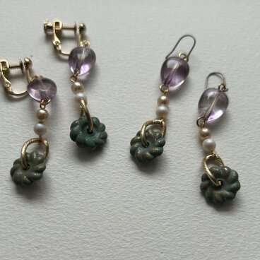 ファントムアメジスト・ピアス