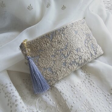 アラベスク　ポーチ　エジプシャン　☆フラット☆　シックブルー