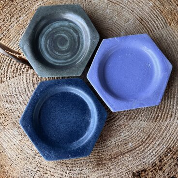 小皿・豆皿【藍色ハニカム】