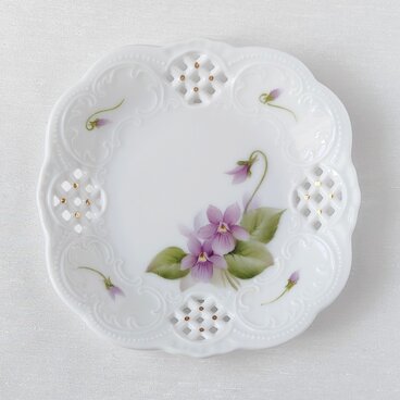 スミレのプチプレート　レース皿