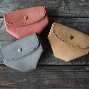 《受注製作》triangolo/coin case/仕切り付きコインケース