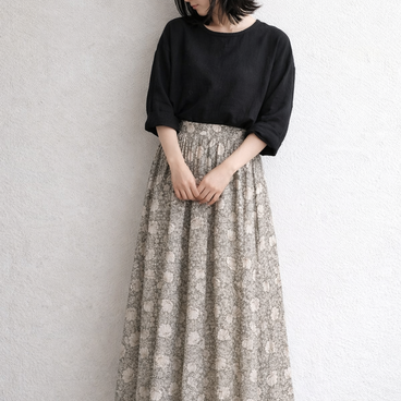 William Morrisの世界へ♡クラッシック・人気柄ピンパーネル・フレアースカート・美シルエット・ホワイトフラワー