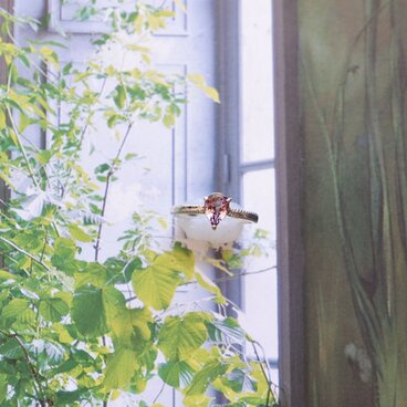 桜色トルマリンリング