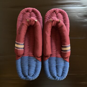 【FLIP TEE FLOP】27cm スポーティー布ぞうり バーガンディー【No.214】