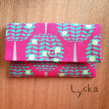 カード入れ・名刺入れ◎ピンク木柄