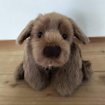 感動する抱き心地。重さ約1500g、いのちの重さを感じるぬいぐるみ・キャメル色（ミニタイプ）ダックス/プードル/リアル/犬