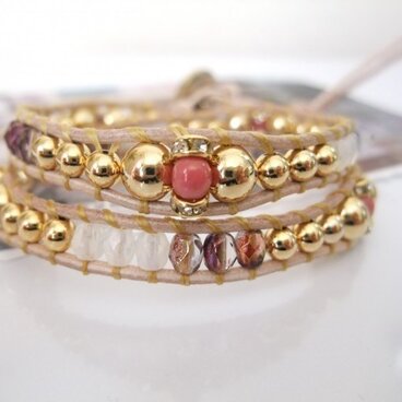 *pink×gold line*ﾗｯﾌﾟﾌﾞﾚｽ